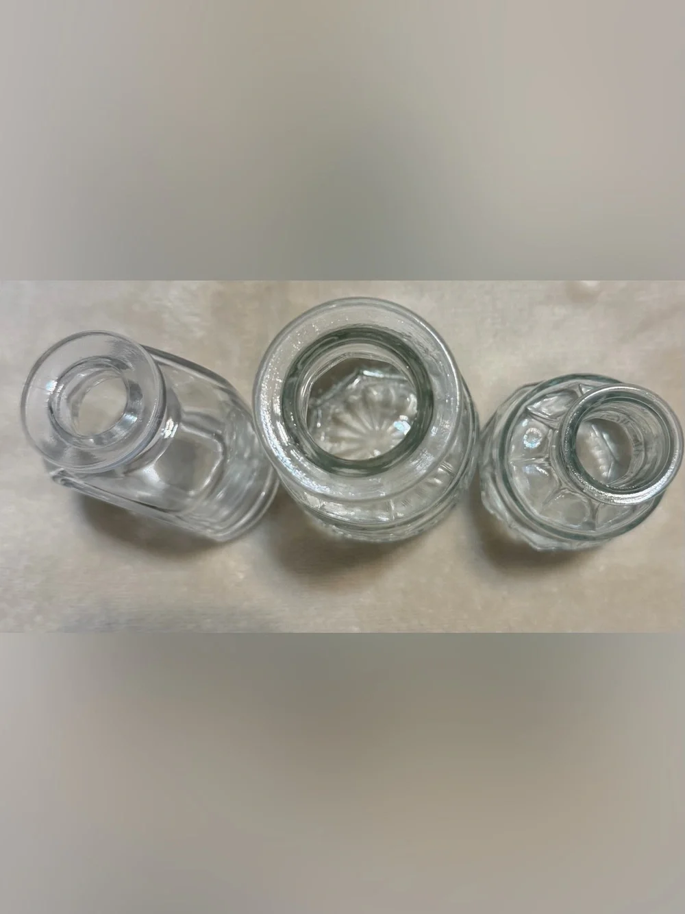 Clear Glass Decorative Bud Vase Set of 3 - Home Accents